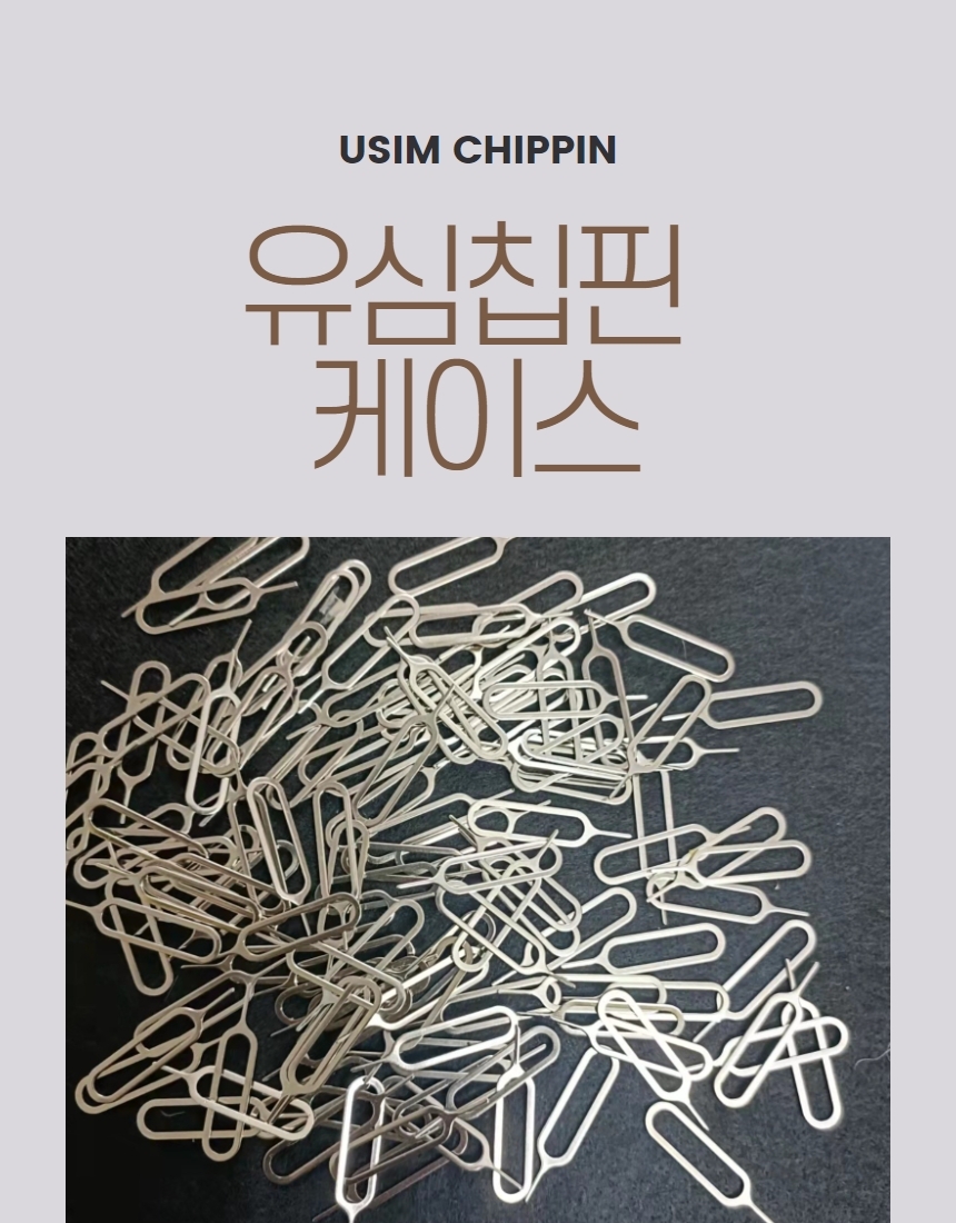 유심핀 유심칩 유심 제거핀 추출핀 유심핀케이스 세트 상세 이미지 1