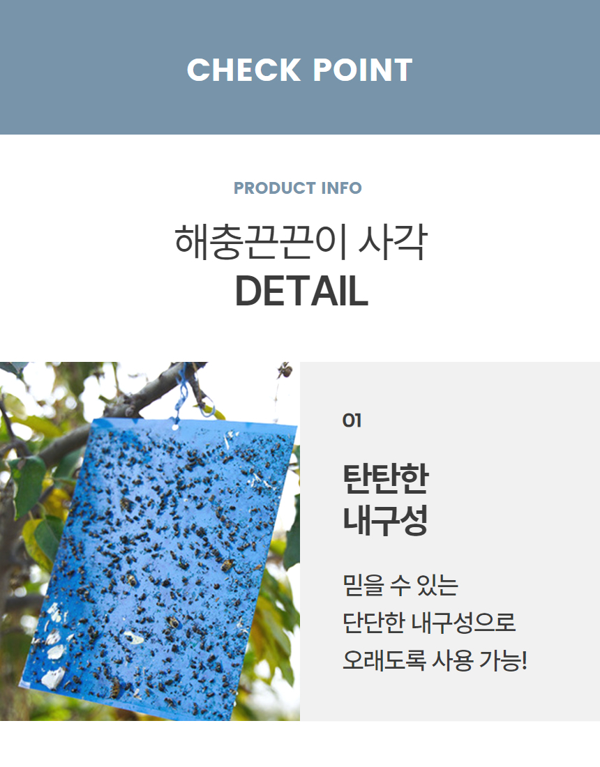 사각끈끈이 초파리 날파리 화분진드기 해충 트랩 20x30 20매 상세 이미지 5